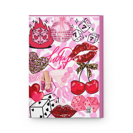 Lucky Glam Hardcover Journal for Creative Minds, Cute Notebook for Gift-Giving, Fun Scrapbooking, Pink Aesthetic Stationery, Writing [...]