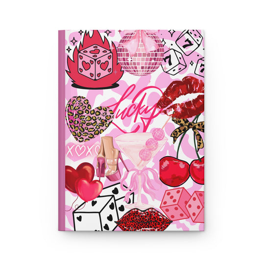Lucky Glam Hardcover Journal for Creative Minds, Cute Notebook for Gift-Giving, Fun Scrapbooking, Pink Aesthetic Stationery, Writing [...]